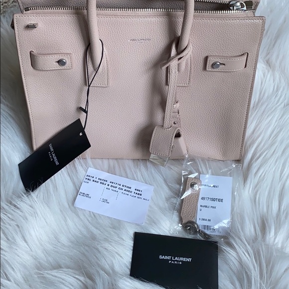 Saint Laurent Sac de Jour Baby in Marble Pink - Picture 4 of 16